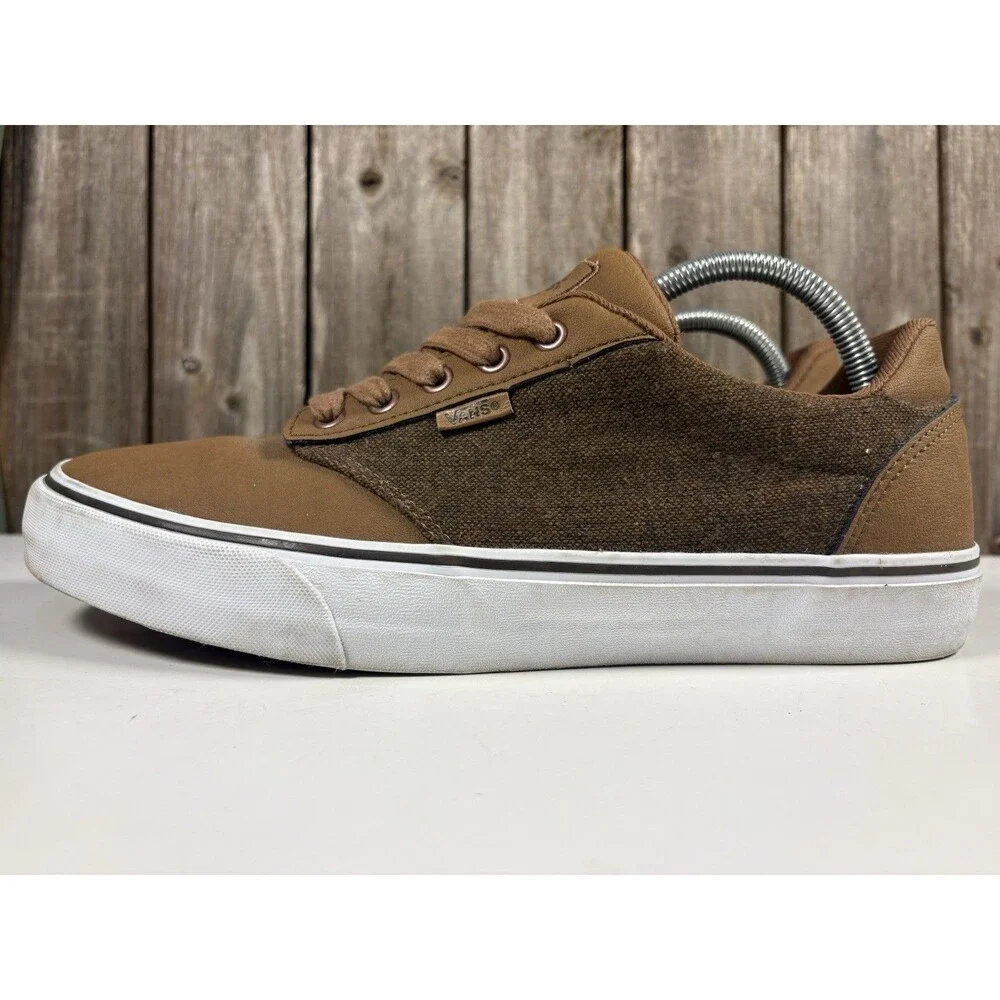 Vans Deluxe Comfort Ortholite Mens Sneaker Shoes Sz 10.5 Brown Skate Shoe